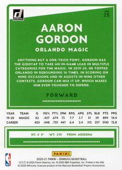 2020-21 Donruss - Holo Blue Laser #25 Aaron Gordon Back