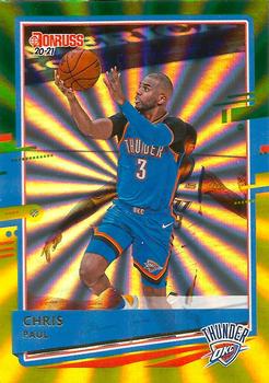 2020-21 Donruss - Holo Green and Yellow Laser #22 Chris Paul Front
