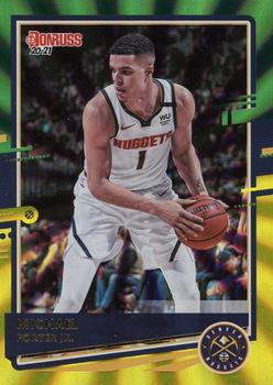 2020-21 Donruss - Holo Green and Yellow Laser #26 Michael Porter Jr. Front