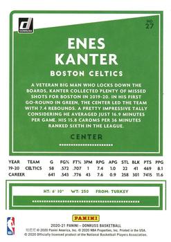 2020-21 Donruss - Holo Green and Yellow Laser #27 Enes Kanter Back