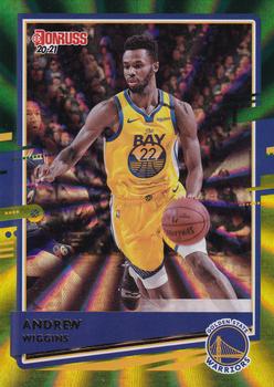 2020-21 Donruss - Holo Green and Yellow Laser #29 Andrew Wiggins Front