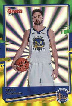 2020-21 Donruss - Holo Green and Yellow Laser #32 Klay Thompson Front