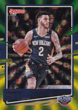 2020-21 Donruss - Holo Green and Yellow Laser #44 Lonzo Ball Front