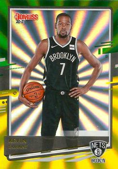 2020-21 Donruss - Holo Green and Yellow Laser #93 Kevin Durant Front
