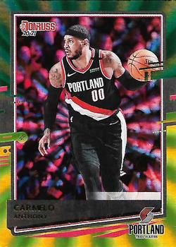 2020-21 Donruss - Holo Green and Yellow Laser #111 Carmelo Anthony Front