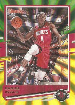 2020-21 Donruss - Holo Green and Yellow Laser #124 Danuel House Jr. Front