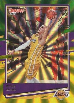 2020-21 Donruss - Holo Green and Yellow Laser #132 Kyle Kuzma Front
