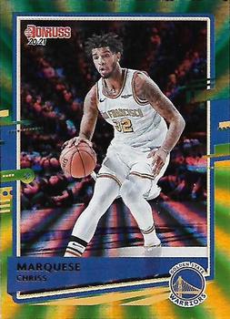 2020-21 Donruss - Holo Green and Yellow Laser #142 Marquese Chriss Front