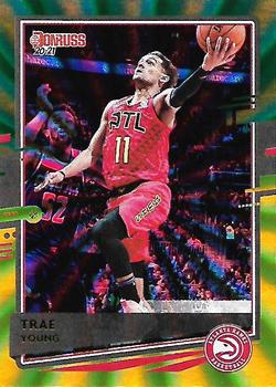 2020-21 Donruss - Holo Green and Yellow Laser #153 Trae Young Front