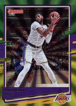 2020-21 Donruss - Holo Green and Yellow Laser #168 Anthony Davis Front