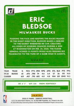 2020-21 Donruss - Holo Green and Yellow Laser #171 Eric Bledsoe Back