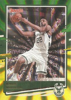 2020-21 Donruss - Holo Green and Yellow Laser #185 Khris Middleton Front