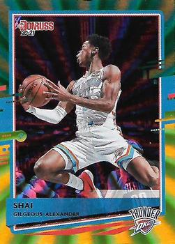 2020-21 Donruss - Holo Green and Yellow Laser #195 Shai Gilgeous-Alexander Front