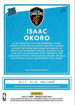 2020-21 Donruss - Holo Green and Yellow Laser #203 Isaac Okoro Back