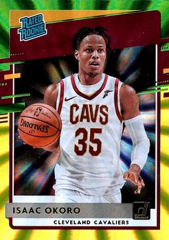 2020-21 Donruss - Holo Green and Yellow Laser #203 Isaac Okoro Front