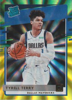 2020-21 Donruss - Holo Green and Yellow Laser #216 Tyrell Terry Front
