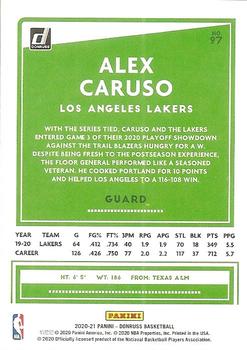 2020-21 Donruss - Holo Green Laser #97 Alex Caruso Back