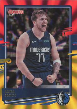 2020-21 Donruss - Holo Red and Gold Laser #13 Luka Doncic Front