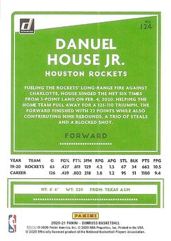 2020-21 Donruss - Holo Red and Gold Laser #124 Danuel House Jr. Back
