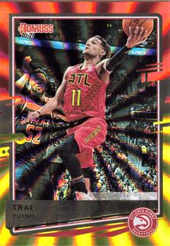 2020-21 Donruss - Holo Red and Gold Laser #153 Trae Young Front