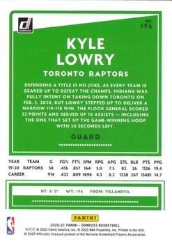 2020-21 Donruss - Holo Red and Gold Laser #196 Kyle Lowry Back