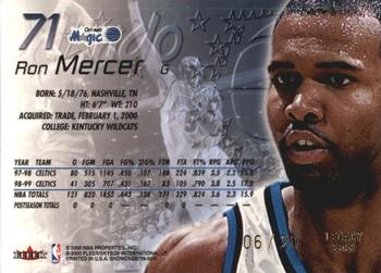 1999-00 Flair Showcase - Legacy Collection #71 Ron Mercer Back