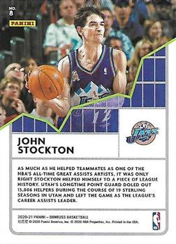 2020-21 Donruss - All Time League Leaders #8 John Stockton Back