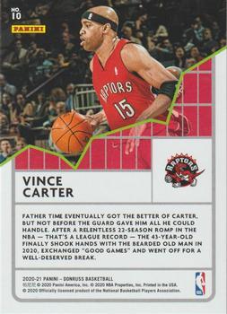 2020-21 Donruss - All Time League Leaders Green Flood #10 Vince Carter Back