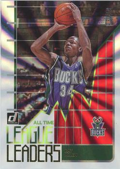 2020-21 Donruss - All Time League Leaders Holo Red Laser #4 Ray Allen Front