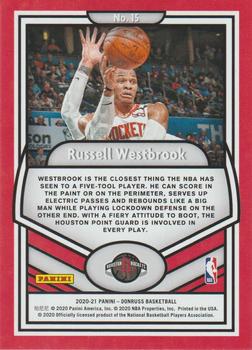 2020-21 Donruss - Complete Players #15 Russell Westbrook Back
