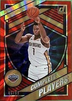 2020-21 Donruss - Complete Players Holo Red Laser #9 Zion Williamson Front