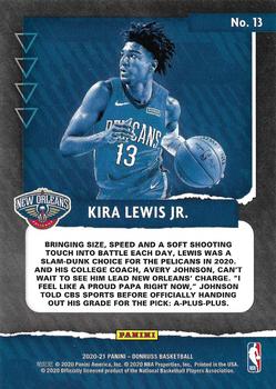 2020-21 Donruss - Great X-Pectations Green Flood #13 Kira Lewis Jr. Back