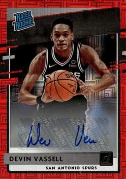 2020-21 Donruss - Rated Rookies Signatures Choice Red #206 Devin Vassell Front