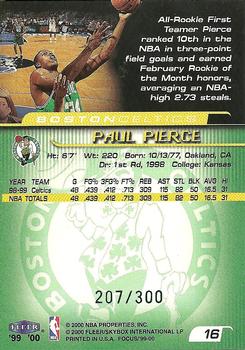 1999-00 Fleer Focus - Masterpiece Mania #16 Paul Pierce Back