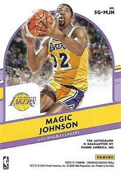 2020-21 Donruss - Signature Series #SG-MJN Magic Johnson Back