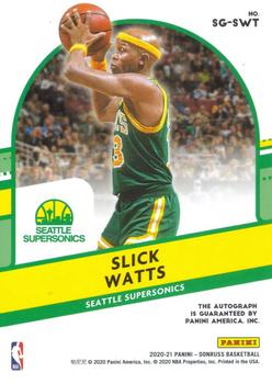 2020-21 Donruss - Signature Series #SG-SWT Slick Watts Back