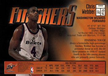 1997-98 Finest #27 Chris Webber Back