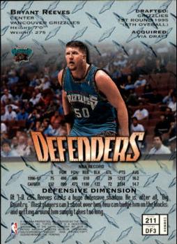 1997-98 Finest #211 Bryant Reeves Back