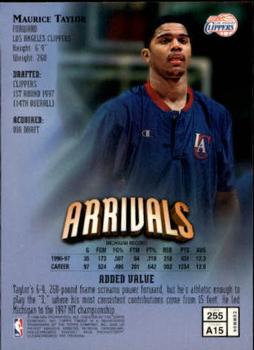 1997-98 Finest #255 Maurice Taylor Back