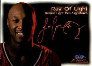 1999-00 Fleer Focus - Ray of Light #8 RL Lamar Odom Front