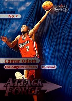 1999-00 Fleer Force - Attack Force #2 A Lamar Odom Front