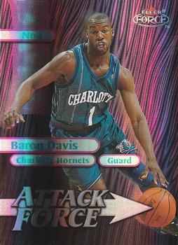 1999-00 Fleer Force - Attack Force Forcefield #10A Baron Davis Front