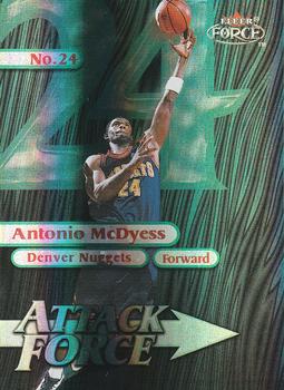 1999-00 Fleer Force - Attack Force Forcefield #17A Antonio McDyess Front