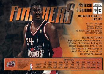1997-98 Finest - Refractors #48 Hakeem Olajuwon Back