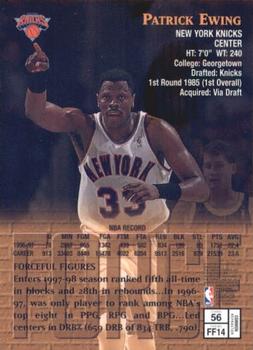 1997-98 Finest - Refractors #56 Patrick Ewing Back