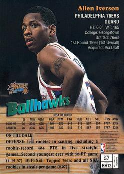 1997-98 Finest - Refractors #57 Allen Iverson Back