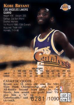 1997-98 Finest - Refractors #137 Kobe Bryant Back