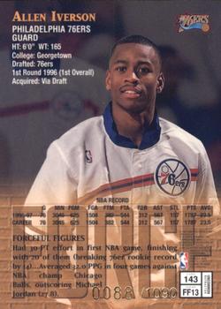1997-98 Finest - Refractors #143 Allen Iverson Back