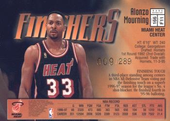 1997-98 Finest - Refractors #166 Alonzo Mourning Back