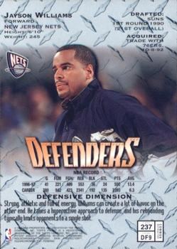 1997-98 Finest - Refractors #237 Jayson Williams Back